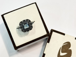 Prsten zenski srebreni srebro 925 srebrni prstenje markezit