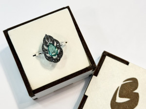 Prsten zenski srebreni srebro 925 srebrni prstenje markezit