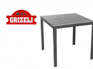 STOL STOLOVI SIVI EFEKT DRVO 78x78XH74cm