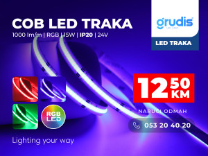 RGB LED TRAKA COB 576SMD 15W 24V IP20