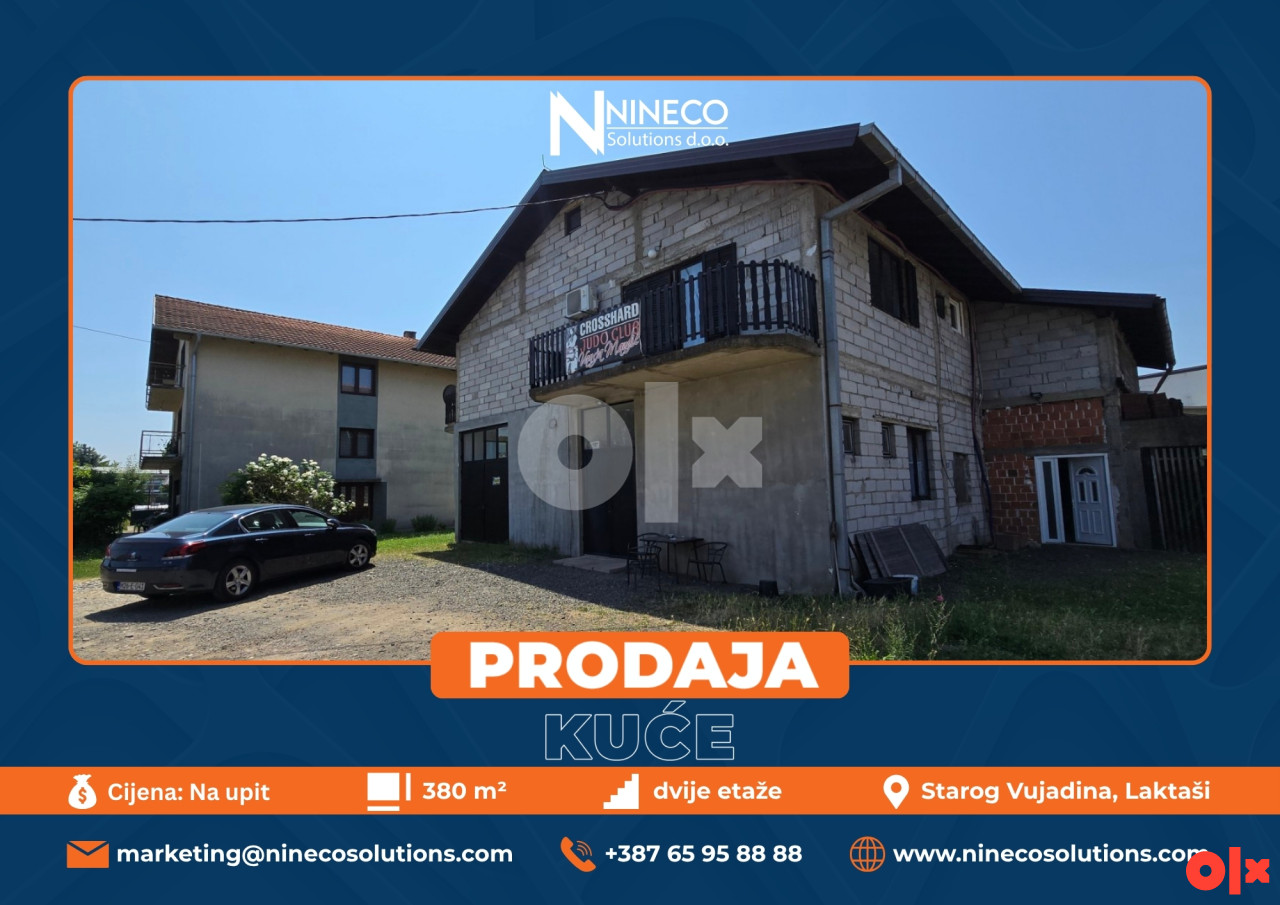 KUĆA - LAKTAŠI - 380 m2 (stambeno-poslovni objekat)