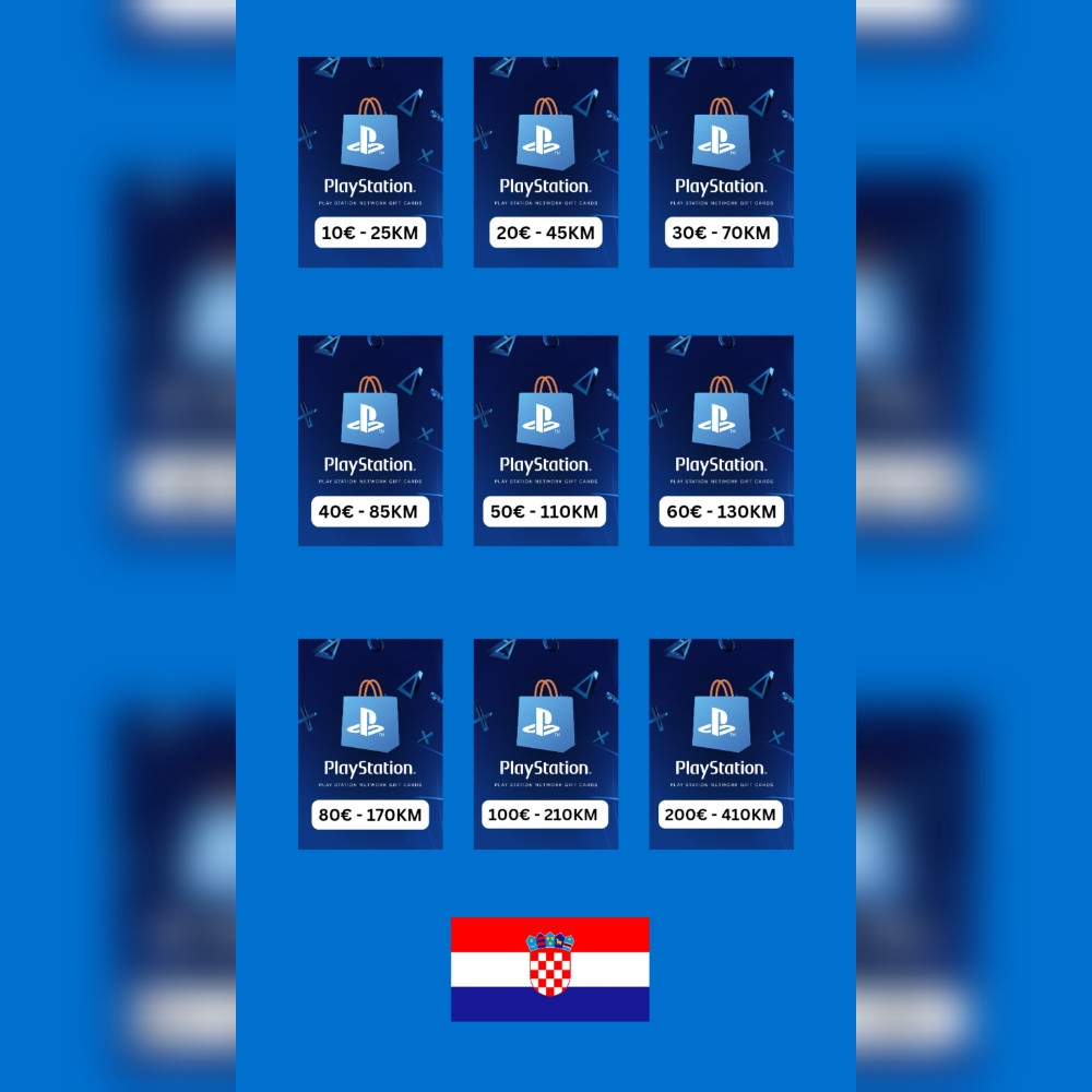 PLAYSTATION PSN GIFT CARD 10 20 25 50 100 (US,EU,UK,HR)