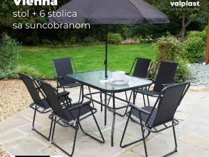 Baštenski set VIENNA sa suncobranom