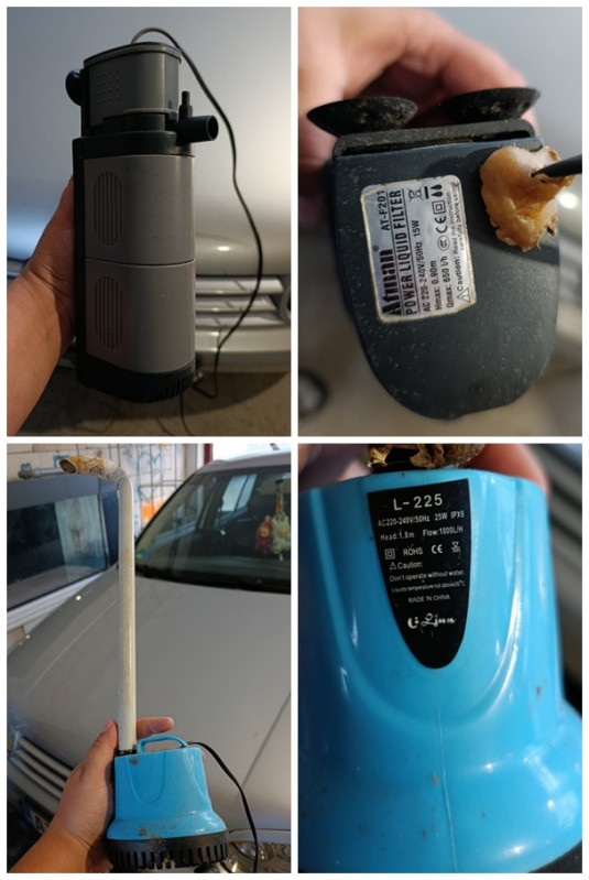 Ukrasi za akvarijum, pumpa, kanister filter, grijači, oprema
