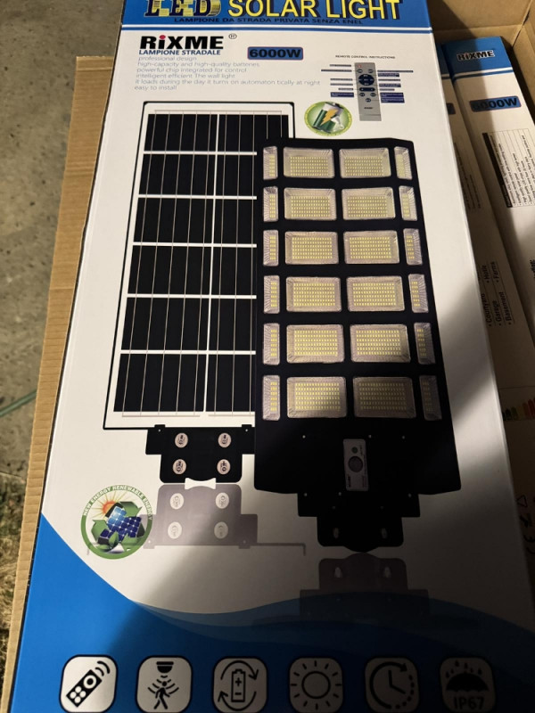 Veliki solarni reflektor 6000w rasvjeta solarna led