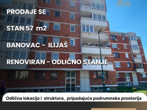 Stan 57m2 - ILIJAŠ - RENOVIRAN