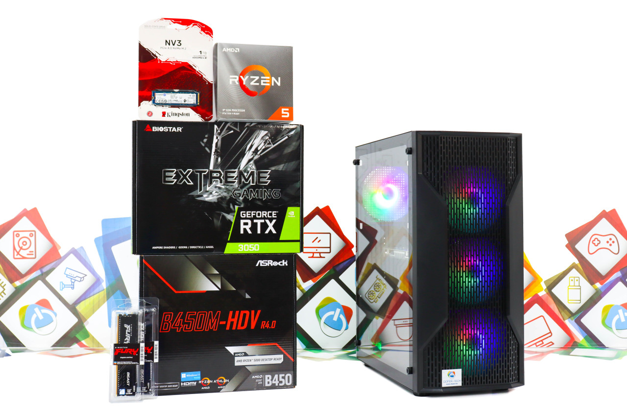 Gaming PC Cougar MX110-05; R5 3600; RTX 3050; 1TB SSD; 16GB DOPER