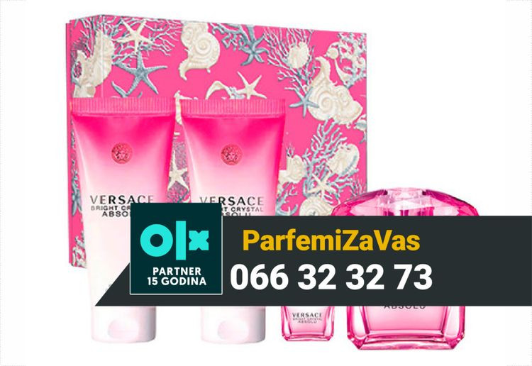 Versace Bright Crystal Absolu 90ml EDP+5ml EDP+100ml BL+100ml SG