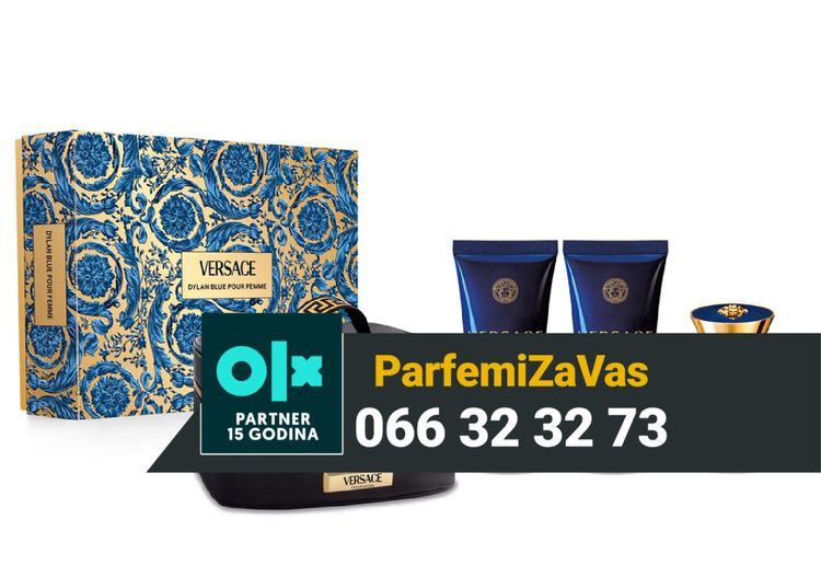 Versace Dylan Blue Pour Femme 100ml EDP+100ml BL+100ml SG+Bag