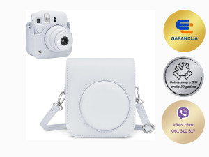 Zaštitna kožna futrola za FujiFilm Instax Mini 12 aparat bijela