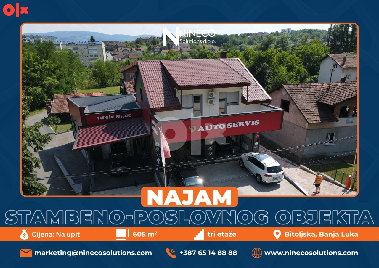 STAMBENO-POSLOVNI OBJEKAT - BANJA LUKA - 605 m2