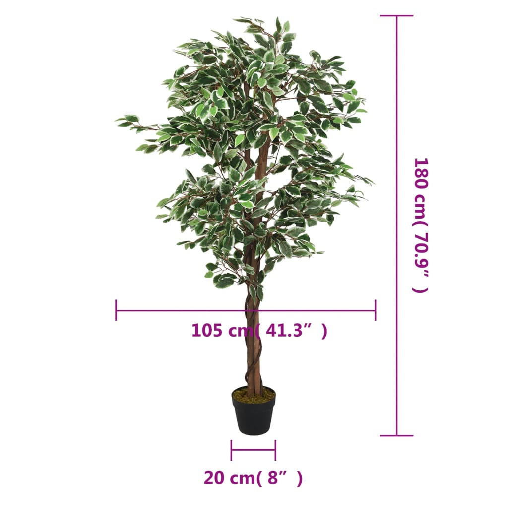 Umjetno stablo fikusa 1008 listova 180 cm zeleno