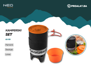 Kamperski set štednjak+lonac+plamenik NEO 63-151