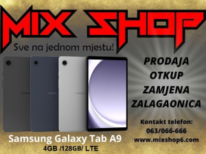 GALAXY TAB A9 8.7" 4GB/128GB *Novo*Garancija* SM-X115 LTE 4G 5G