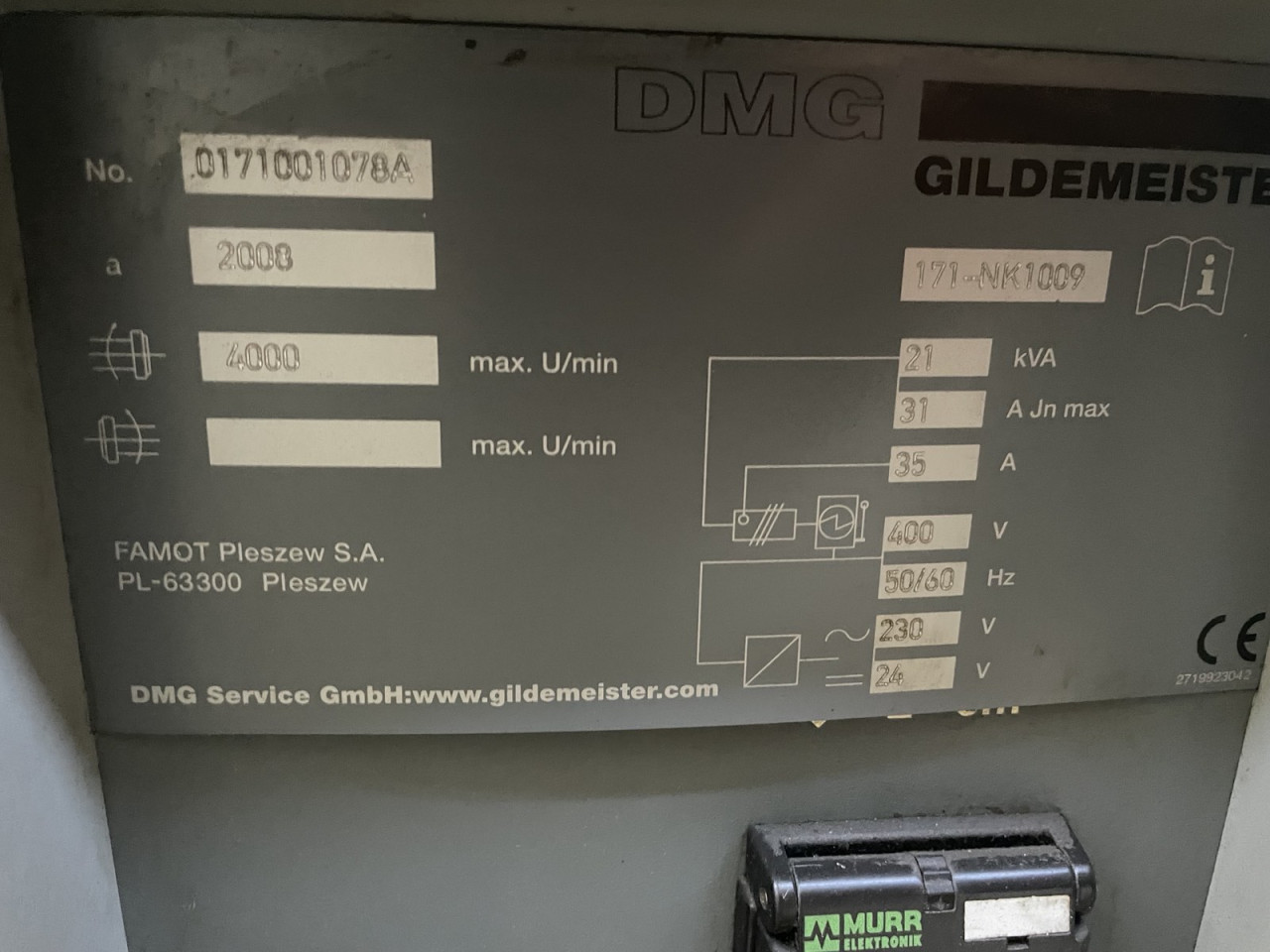 Gildemeister NEF400 cnc strug