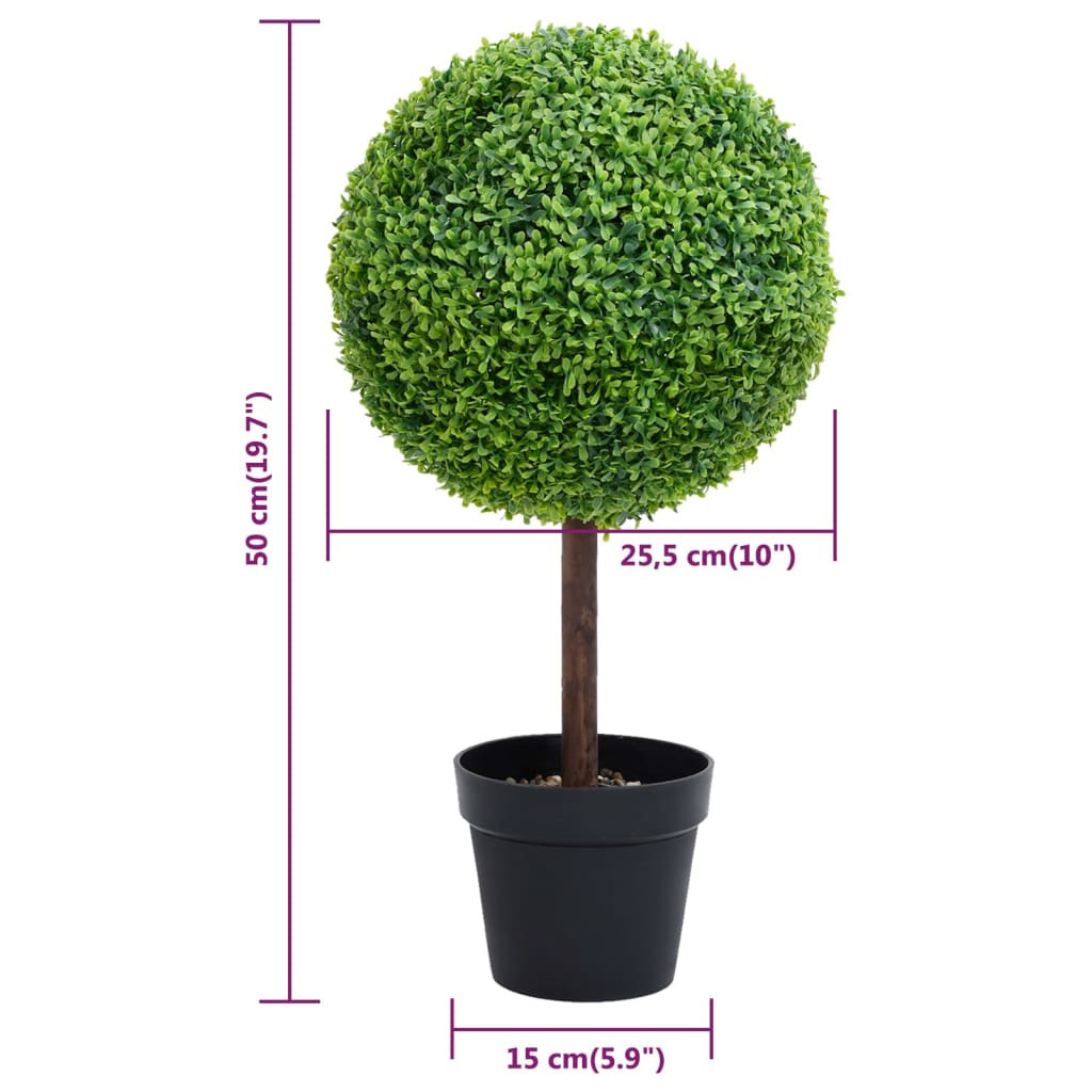 Umjetni šimšir u obliku kugle s posudom zeleni 50 cm