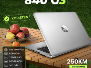 HP EliteBook 840 G3 i5-6300U; 8GB; 256GB m.2 + 500GB HDD