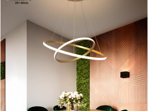 LUSTER SAFELUX AMBER-G - ZLATNI - 20+40CM