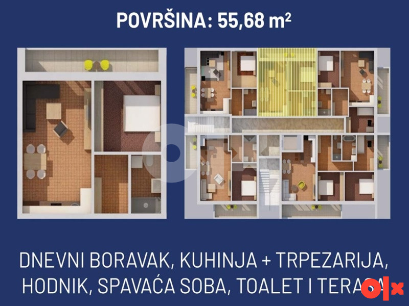 Grad Cazin Dvosoban stan 55m2 20