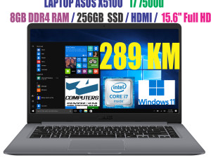 LAPTOP ASUS i7 7500u /15.6" FULL HD / 256GB SSD / 8GB DDR4 RAM
