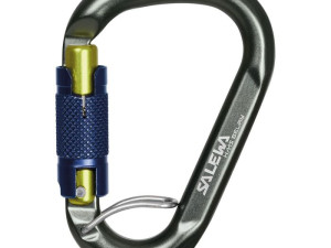KARABINER SALEWA BELAY TWIST LOCK grey-magnet
