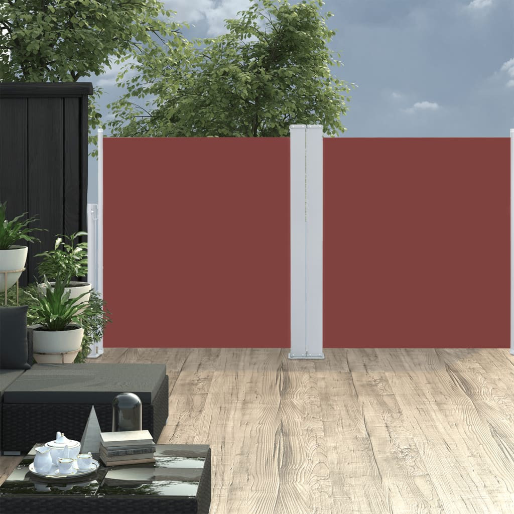 Uvlačiva bočna tenda 120 x 600 cm smeđa 48451