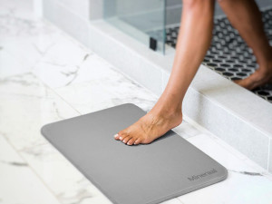 Diatomit podloga za kupatilo kupaonicu 35x45 siva/bambus