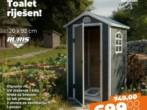 RURIS VRTNA ŠUPA/WC GENIUS 1340PH 120 x 92 cm