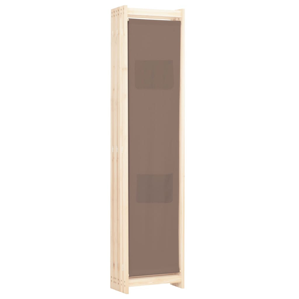 Sobna pregrada sa 6 panela od tkanine 240 x 170 x 4 cm smeđa