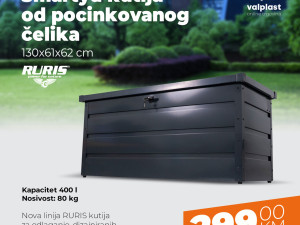 - RURIS SMARTYD KUTIJA OD POCINKOVANOG ČELIKA 130M 130x61x62 cm