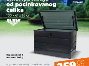 RURIS SMARTYD KUTIJA OD POCINKOVANOG ČELIKA 100M 100 x 61 x 62 cm