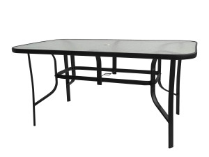 Stol 150x90x70cm stakleni crni GRENADA
