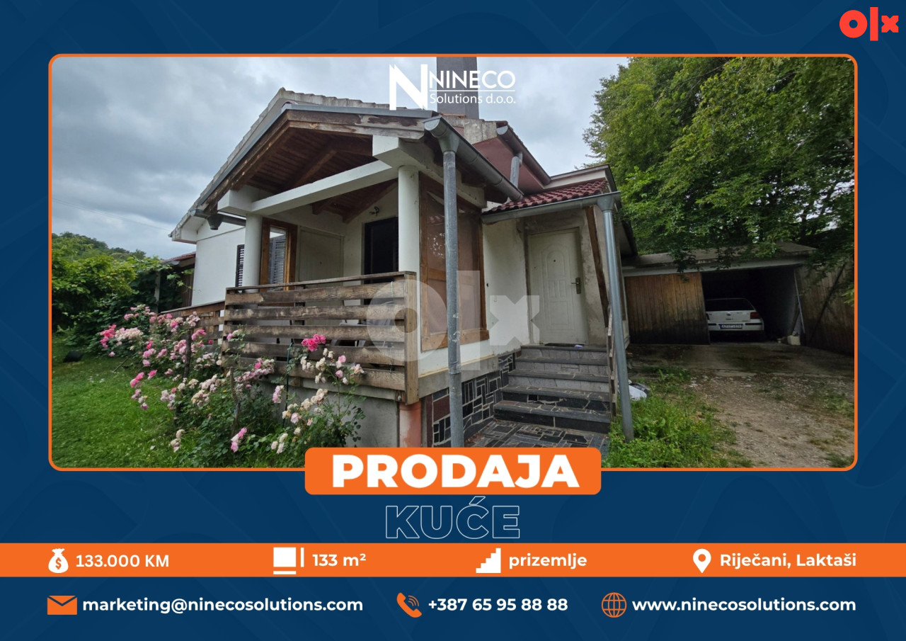 KUĆA - RIJEČANI - 133 m2 (opština Laktaši)
