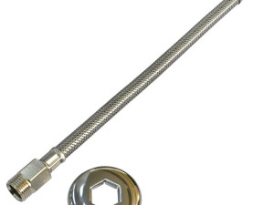 20440 Cijev za bojler inox s rozetnom 35 cm DN10 ECOFLEX
