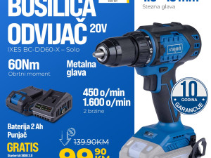 Bušilica Aku odvijač IXES BC-DD60-X