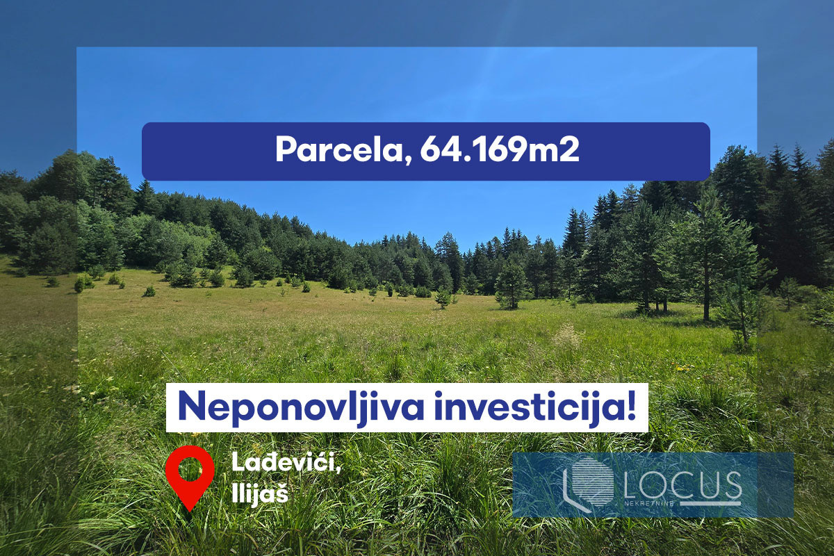 LOCUS: Zemljišna parcela 64.169m2, Lađevići, Nišići