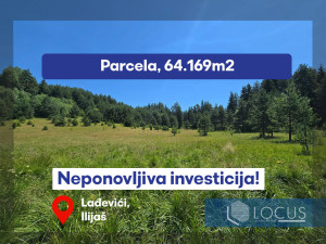 LOCUS: Zemljišna parcela 64.169m2, Lađevići, Nišići
