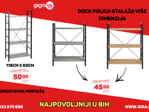 GIGA.BA DOCK POLICA STALAK VIŠE DIMENZIJA