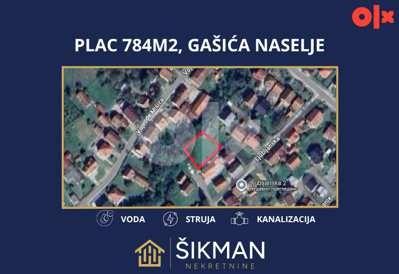 Plac Prijedor 784m2, Gašića naselje