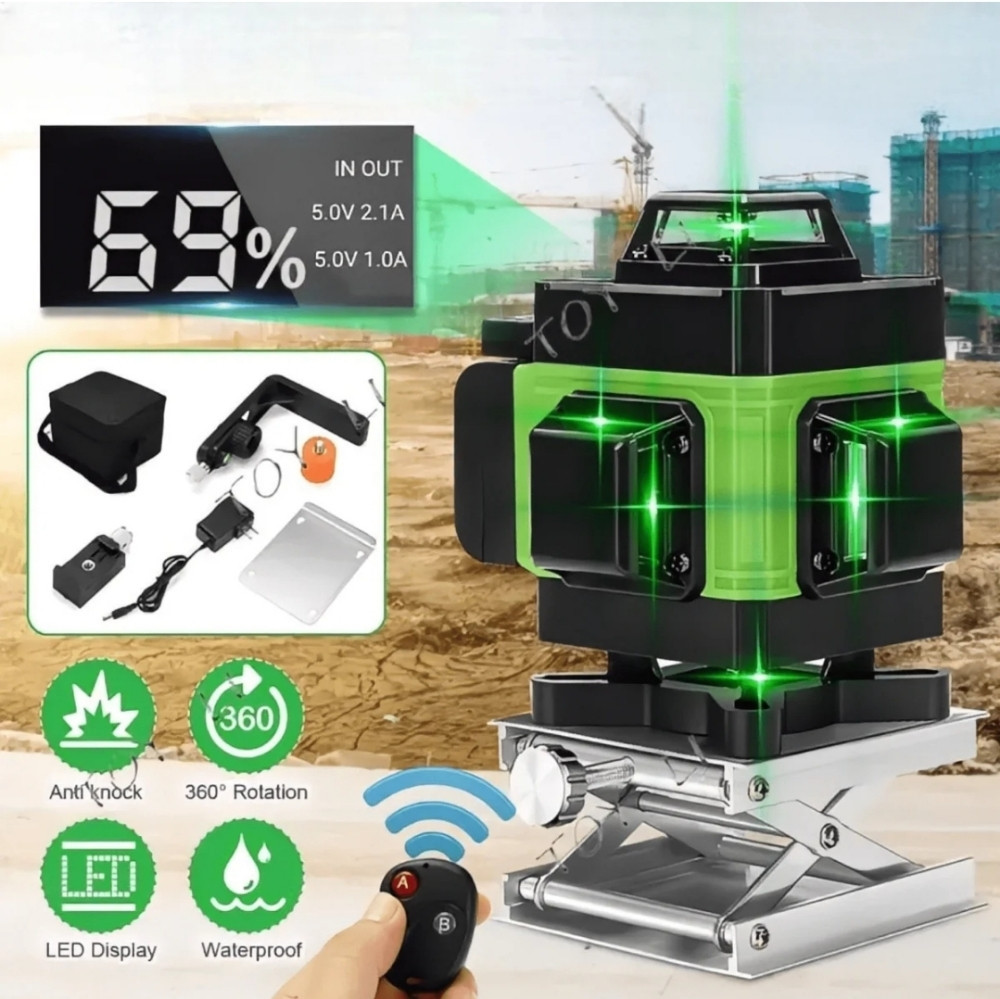 NIVELIR 4D LASER NIVELATOR za NIVELACIJU