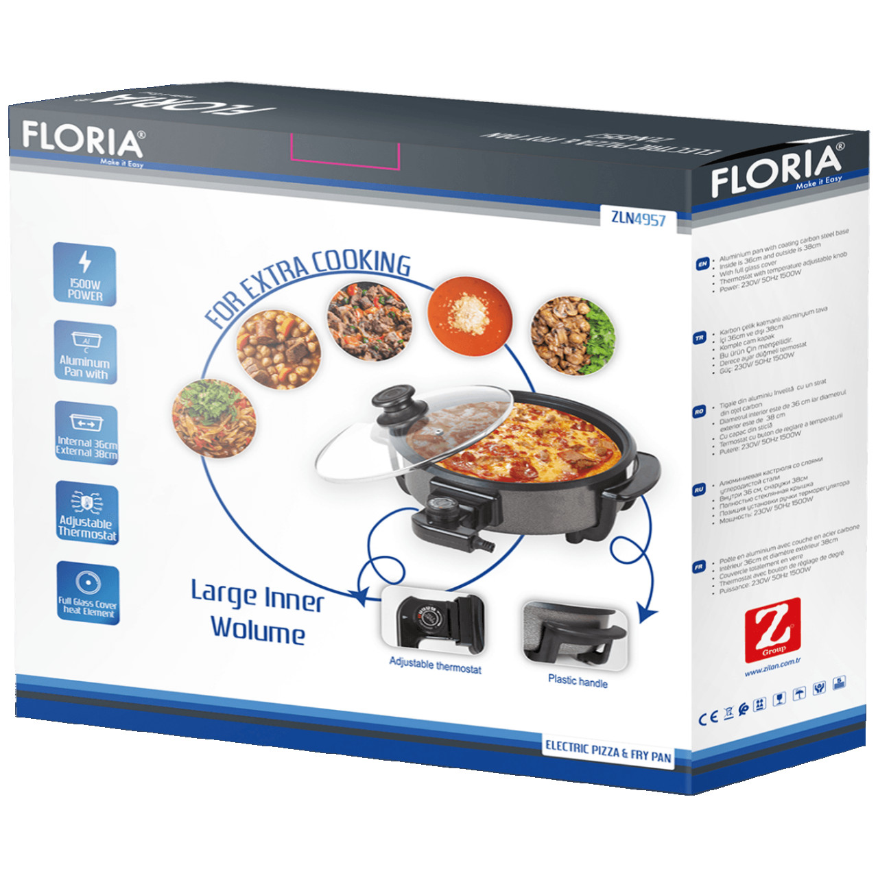 Floria Pizza pekač, promjer 36 cm   38 cm, 1500 W - ZLN4957