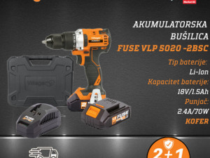 AKCIJA//VILLAGER aku bušilica odvijač FUSE VLP 5020-2BSC