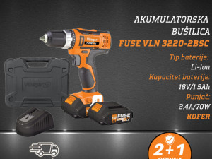 AKCIJA/Villager aku bušilica odvijač FUSE VLN 3220-2BSC