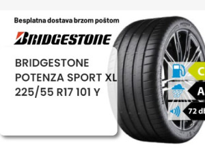 225/55 R 17 101Y XL BRIDGESTONE POTENZA SPORT