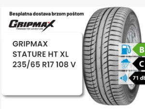 235/65 R 17  108V XL GRIPMA STATURE H/T