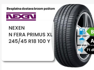 245/45 R18 100Y XL NEXEN N FERA PRIMUS