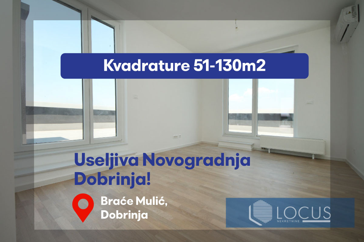 NOVOGRADNJA DOBRINJA:Trosoban USELJIV stan