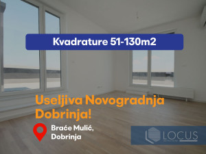 NOVOGRADNJA DOBRINJA:Trosoban USELJIV stan