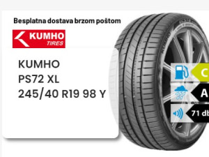 245/40 R 19 98Y XL KUMHO PS72
