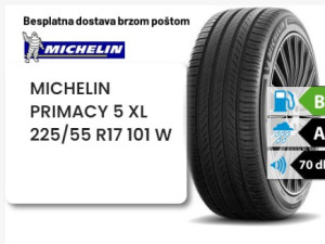 225/55 R 17 101W XL MICHELIN PRIMACY 5